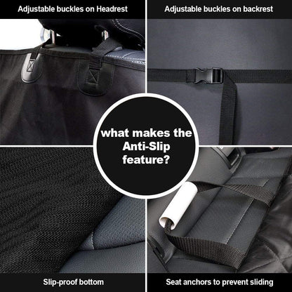 Dog Seat Cover Cars Trucks Suvs, Thick 600D Heavy Duty Pets Car Seat Cover, Waterproof & Wear-Resistant Durable Nonslip Backing & Hammock Convertible - 2 Pack